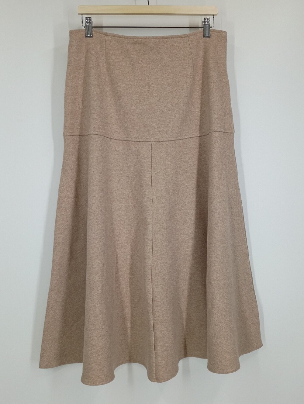 OGL Cashsoft Wool-like Flared Midi Skirt